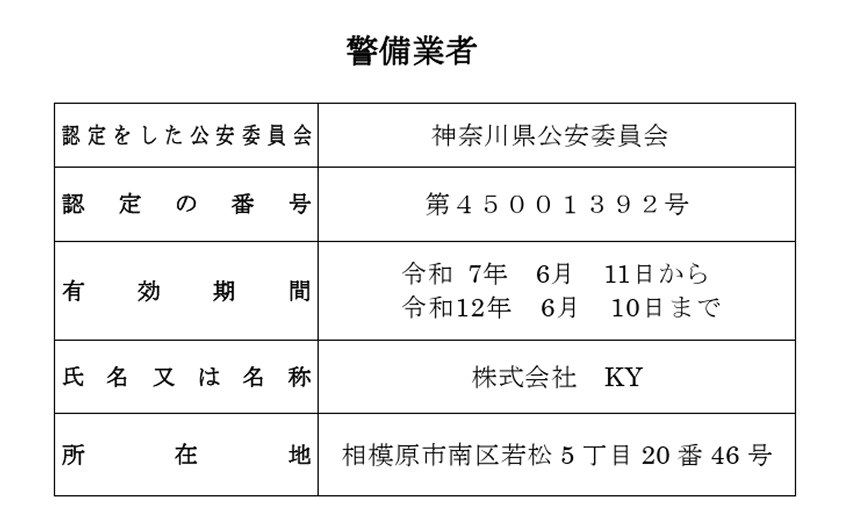 警備業者